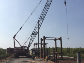 Nhà máy điện gió Sóc Trăng 7 - Dự án trọng điểm của Sigma dồn dập thi công xuyên Tết Tân Sửu